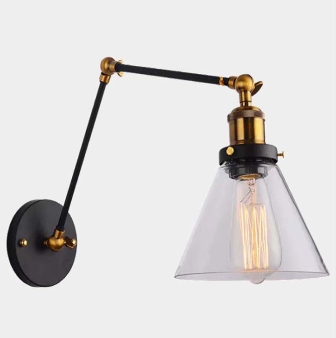 Glass Lampshade Wall Light Fixture