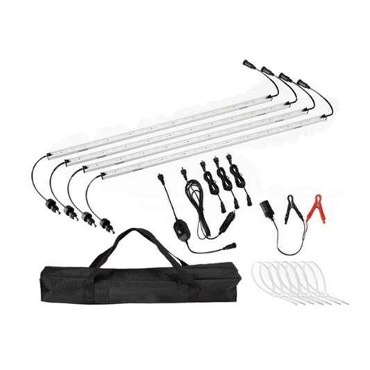 12V Rigid Light Bar LED Strip Camping Waterproof Connector Combo Kit Aluminium