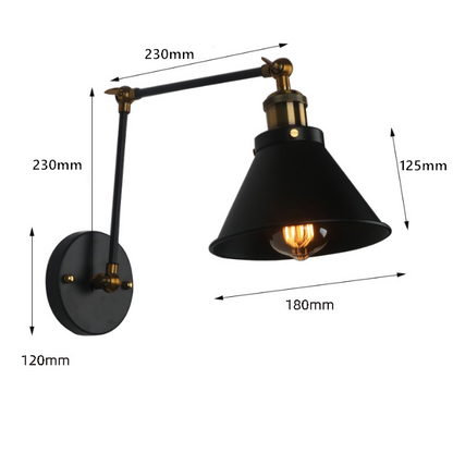 Vintage Retro Industrial Arm Sconce Wall Light Lamp Fixture Fitting