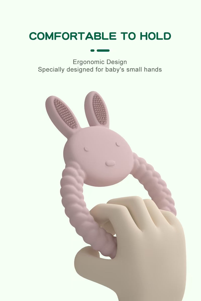 Bunny Silicone Teether – Soft, Safe & Adorable