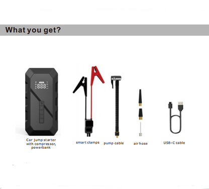 Car Jump Starter with Air Compressor 12000mAh