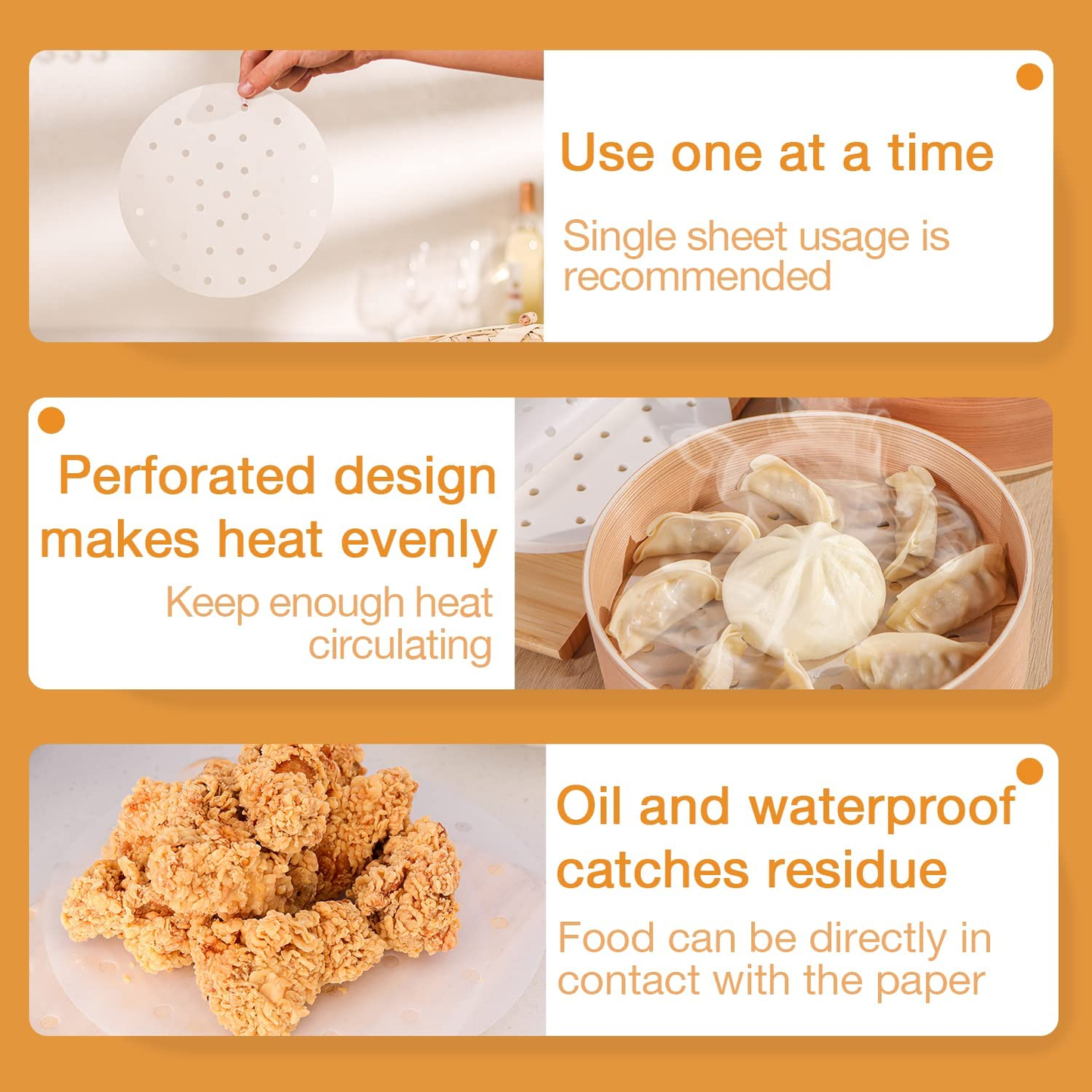 200pcs Air Fryer Liners Perforated Parchment Paper