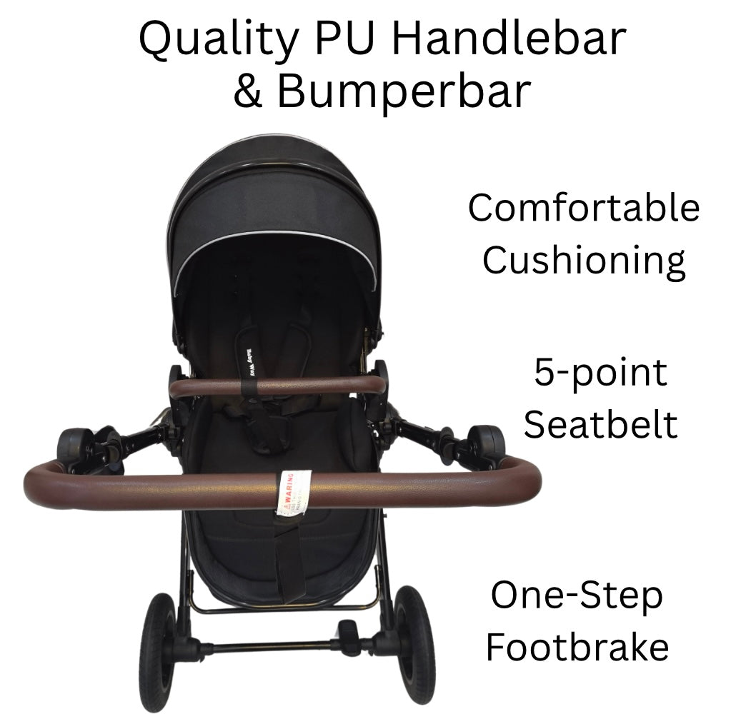 Versa 2in1 Open Bassinet Stroller with Sunshade and Cup Holder