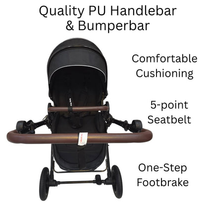 Versa 2in1 Open Bassinet Stroller with Sunshade and Cup Holder