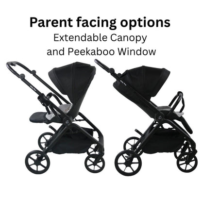 Preorder - Crown Y – Luxury Reversible Open Bassinet Stroller with Sunshade and Extended Canopy