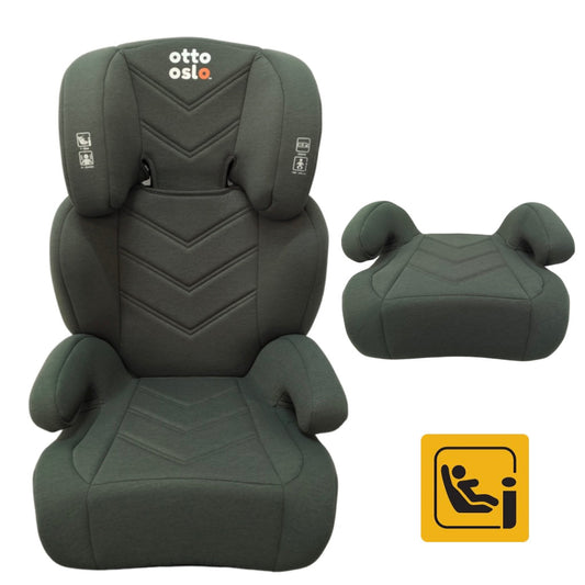 Zen i-Size Booster Car Seat with Isofix and Adjustable Headrest - GREEN
