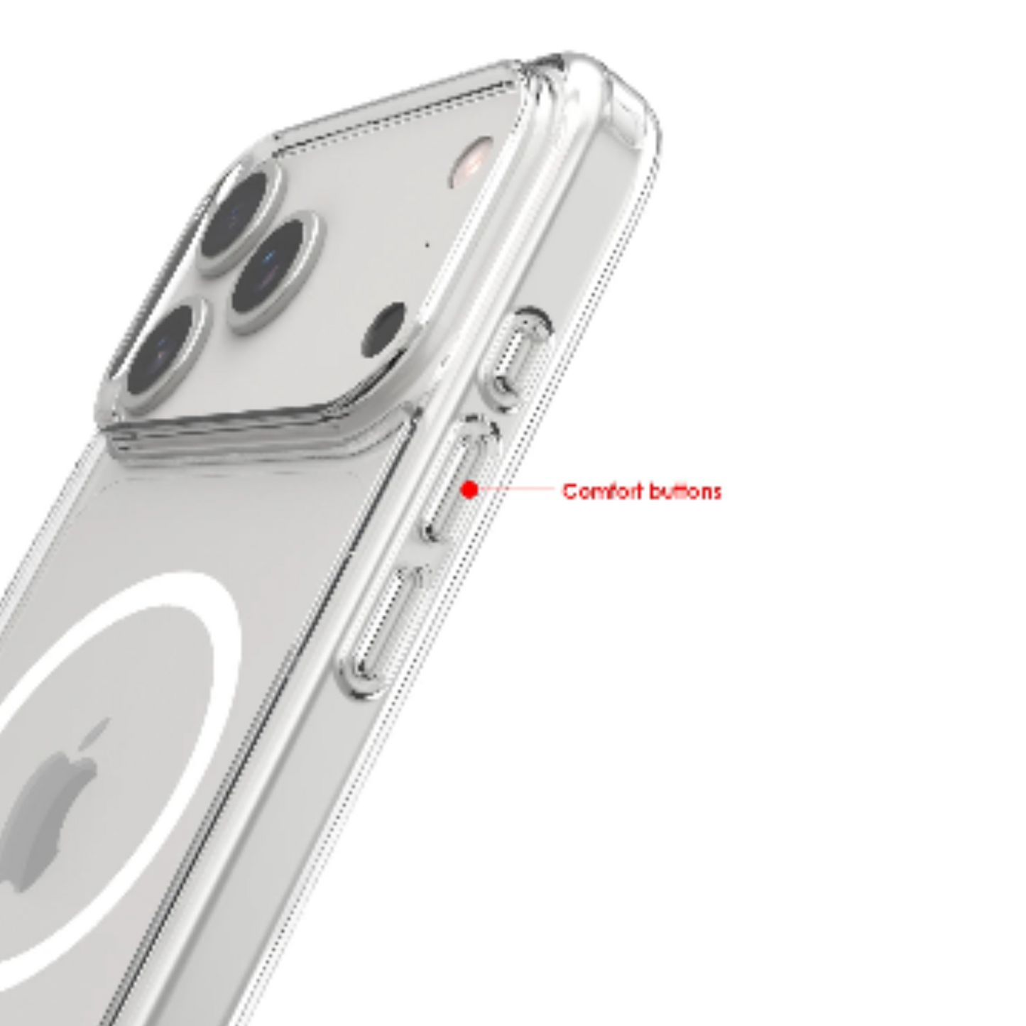 Shockproof Clear Wireless Charging Case for the iPhone 17 Series