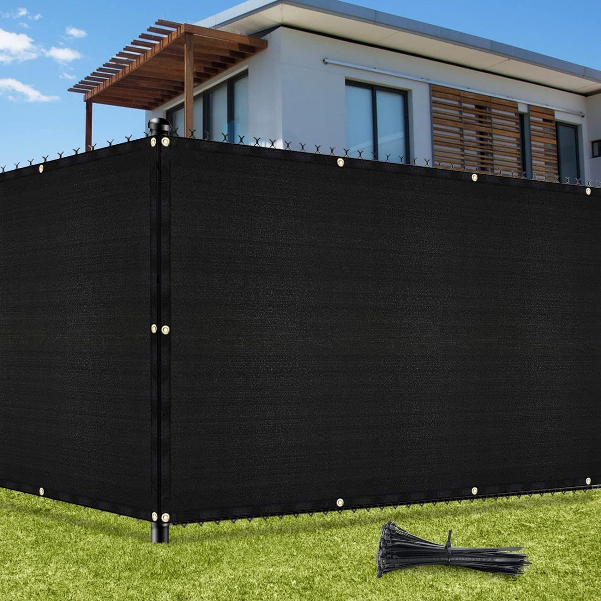 Privacy Fence Screen Black 1.2Mx5M