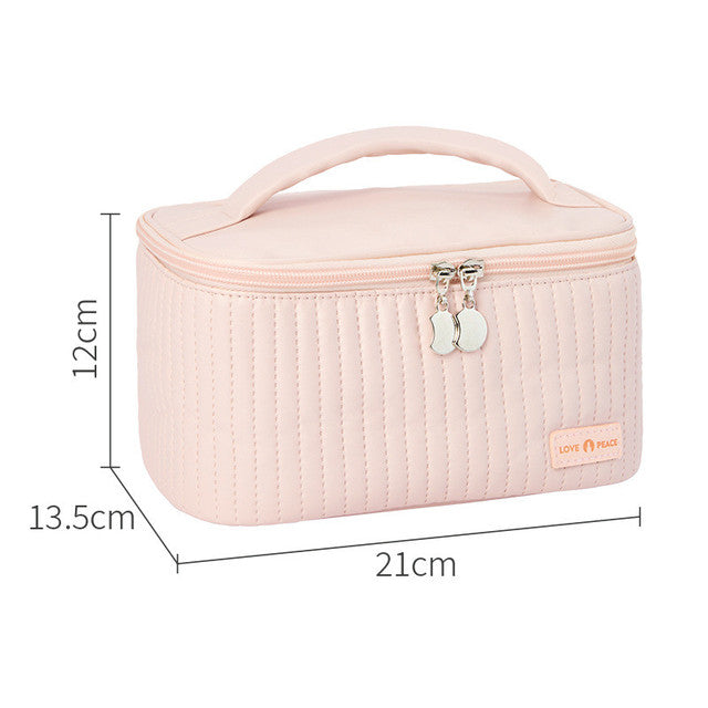 Leather Makeup Bag - Large