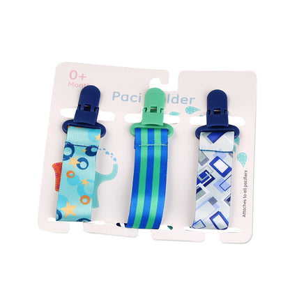 Cartoon Pattern Baby Pacifier Teether - Pack of 3