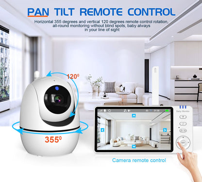 5”LCD HD Pan & Tilt Infrared Night Vision Baby Monitor - image 6