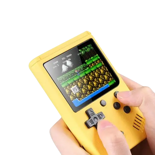 8-Bit Mini Handheld Game Console – 500 Games (5 colours available)