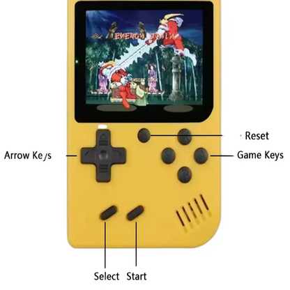 8-Bit Mini Handheld Game Console – 500 Games (5 colours available)