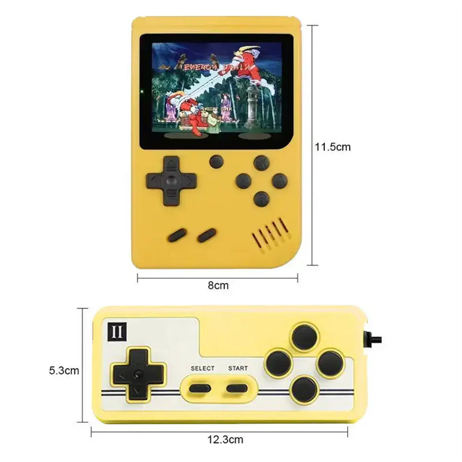 8-Bit Mini Handheld Game Console – 500 Games (5 colours available)