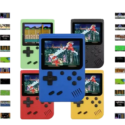 8-Bit Mini Handheld Game Console – 500 Games (5 colours available)