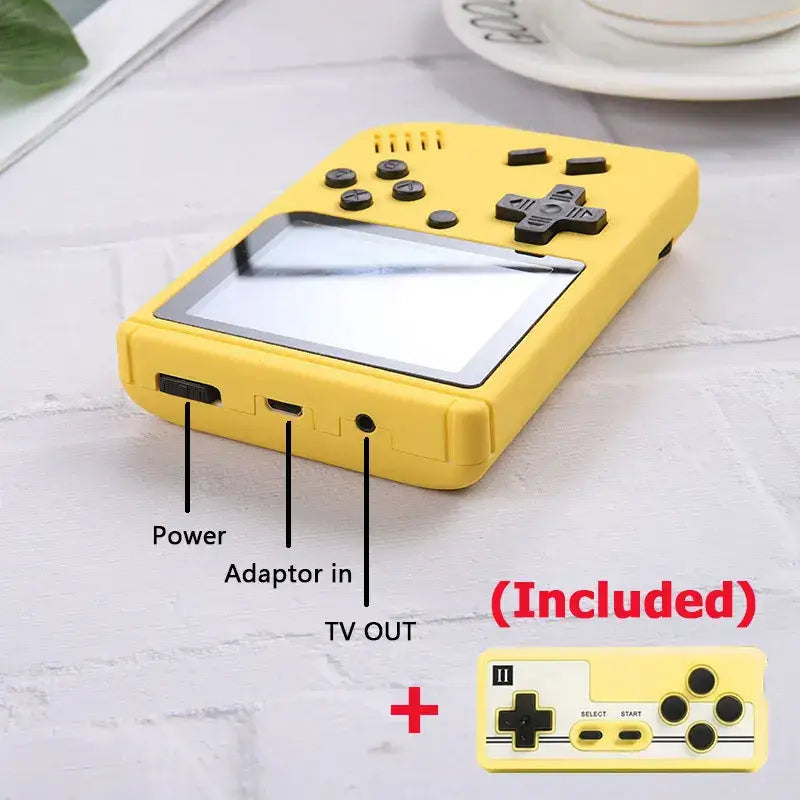 8-Bit Mini Handheld Game Console – 500 Games (5 colours available)
