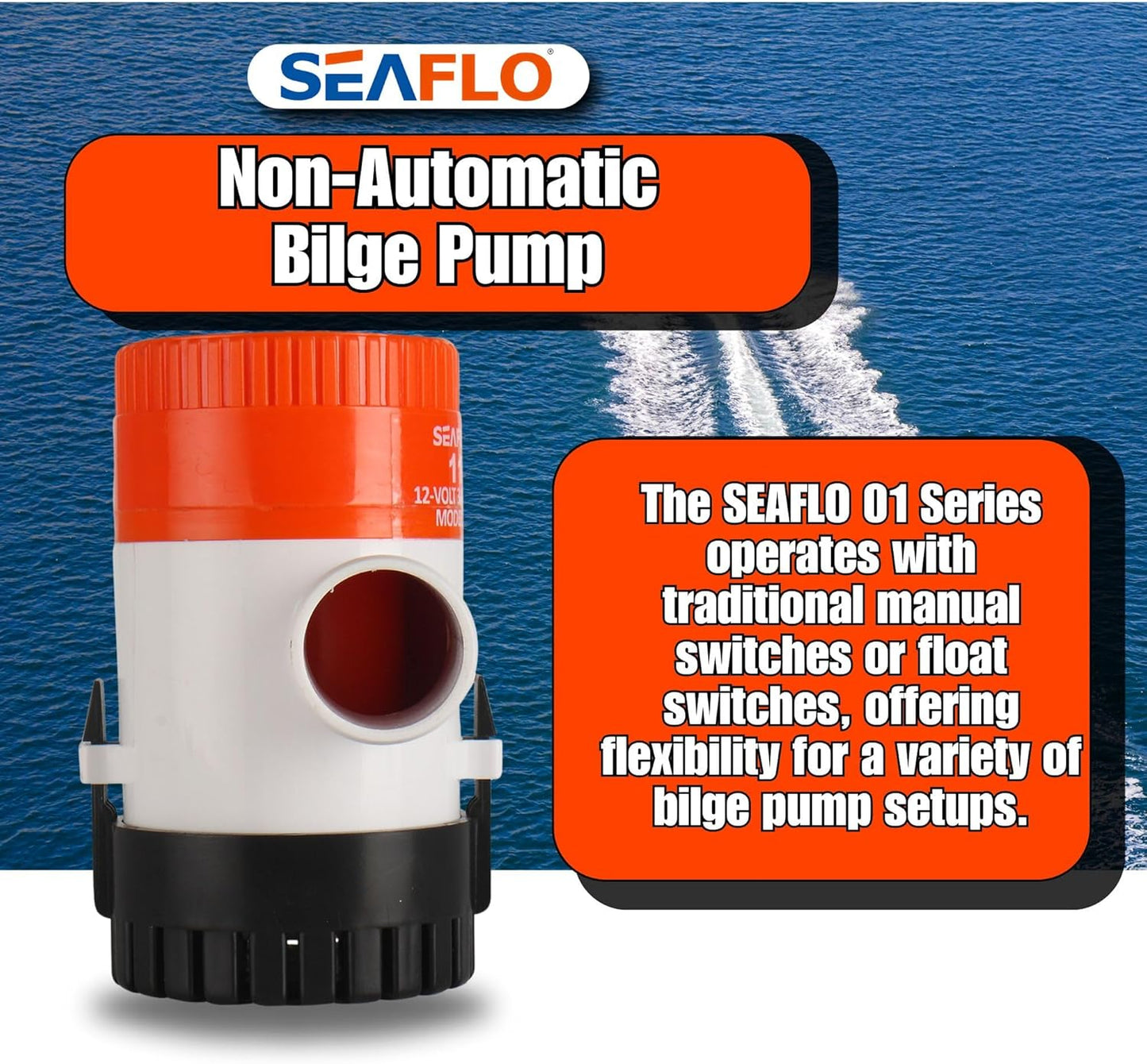 12V SEAFLO 1100GPH Bilge Submersible Water Pump