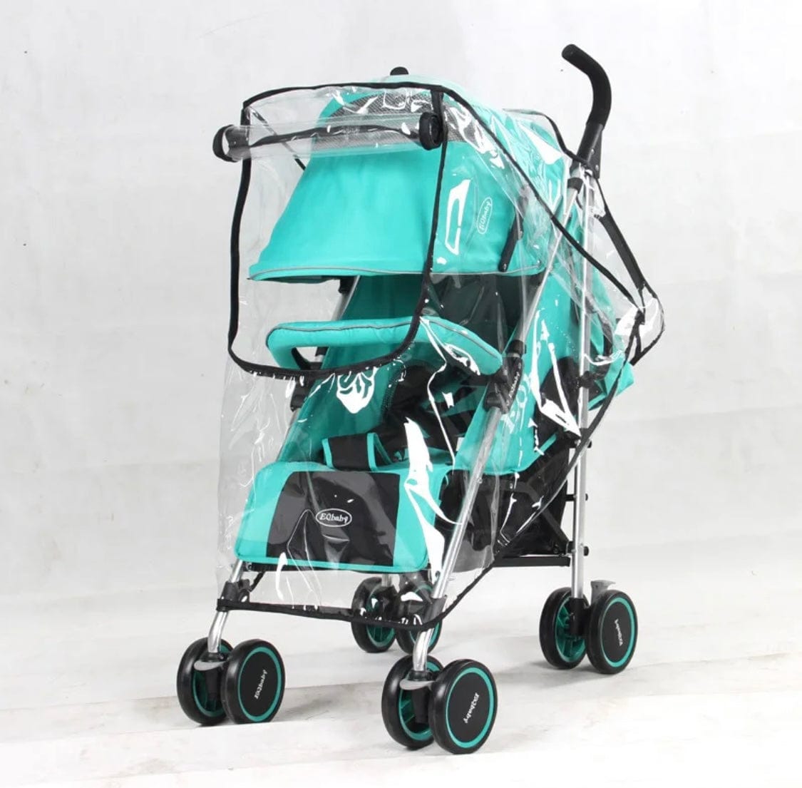 Universal Fit Transparent Stroller Rain Cover with U-Shaped Zipper