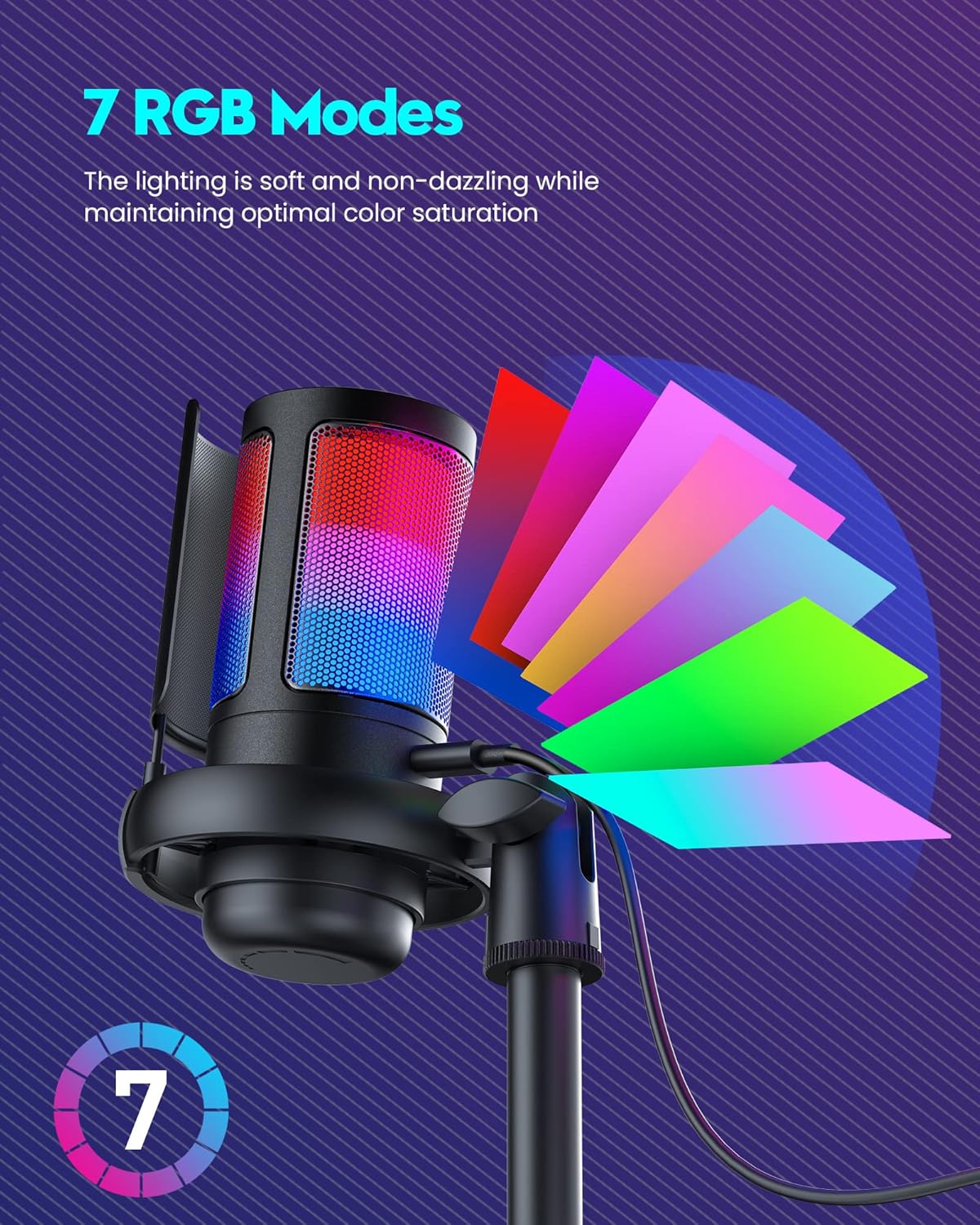 Gaming Microphone, USB PC Mic for Podcasts Videos, Streaming - salelink.co.nz
