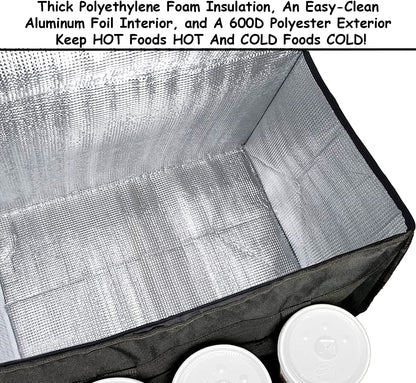 Food Delivery Bag with Cup Holders - salelink.co.nz