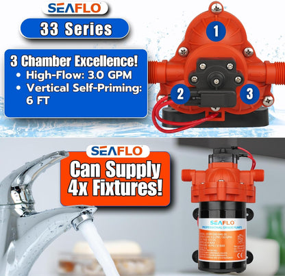 12V Seaflo Diaphragm Water Pump