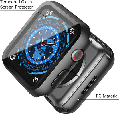 For Apple Watch 40mm Case+Tempered Glass Screen Protetctor