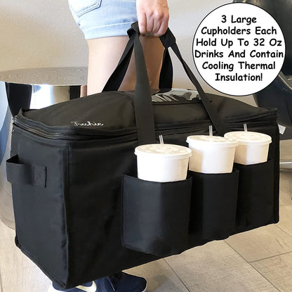 Food Delivery Bag with Cup Holders - salelink.co.nz