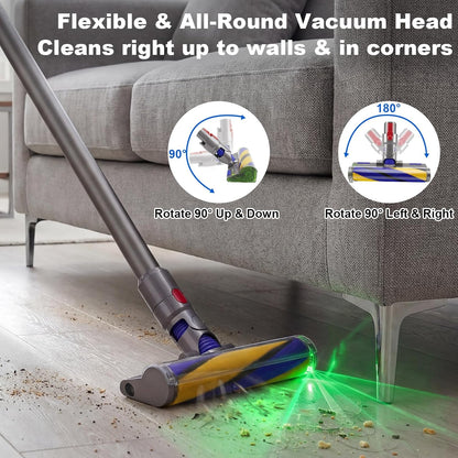 LED Fluffy Soft Roller Cleaner Head Replacement for Dyson V7 V8 V10 V11 V15