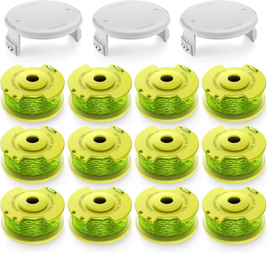 String Trimmer Refill for Ryobi One Plus+ AC80RL3(12 Trimmer Line 3 Trimmer Cap)