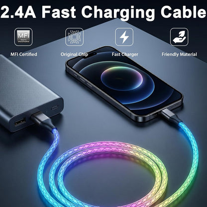 USB to Lightning Light Up Glow Charging Cable