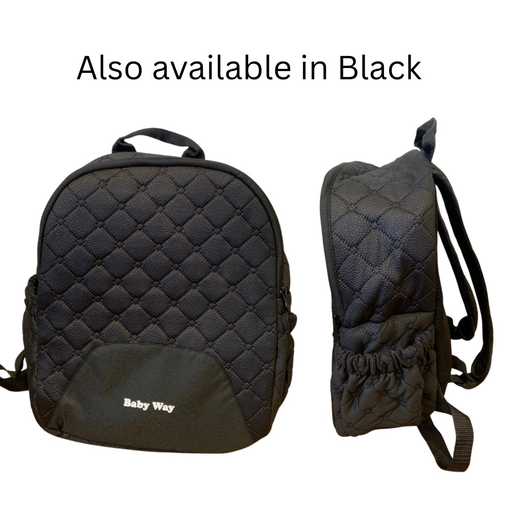 Quilted Mommy Backpack – Lightweight Nappy Bag