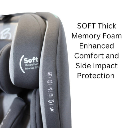 All-Rider 360 Rotating Convertible i-Size R129 Car Seat with ISOFIX and Top Tether - GREY