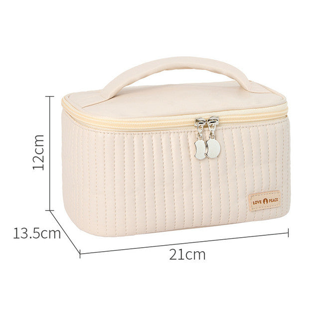 Leather Makeup Bag - Large