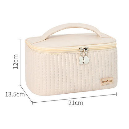 Leather Makeup Bag - Large