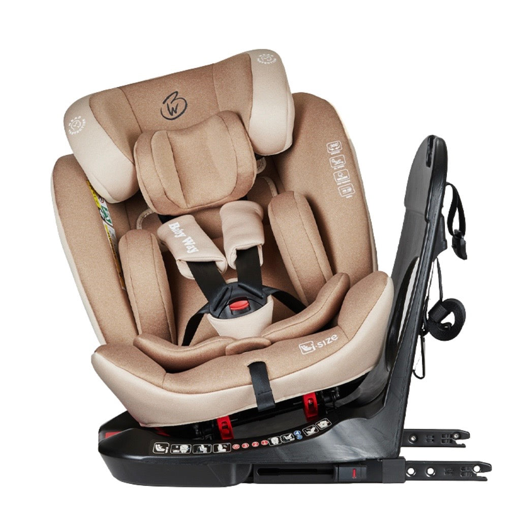 Defender i-Size 360 Rotating and Convertible Car Seat with ISOFIX and Top Tether - BEIGE