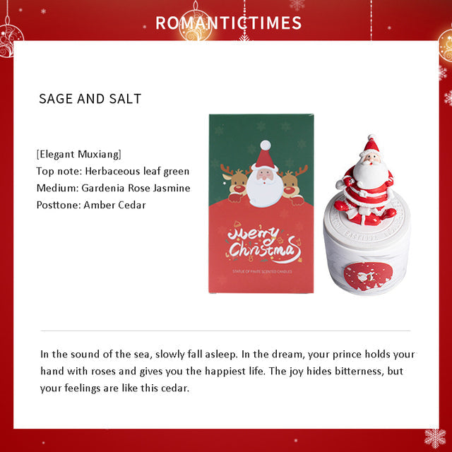 Christmas Scented Candles Gift Set Sage and Sea Salt