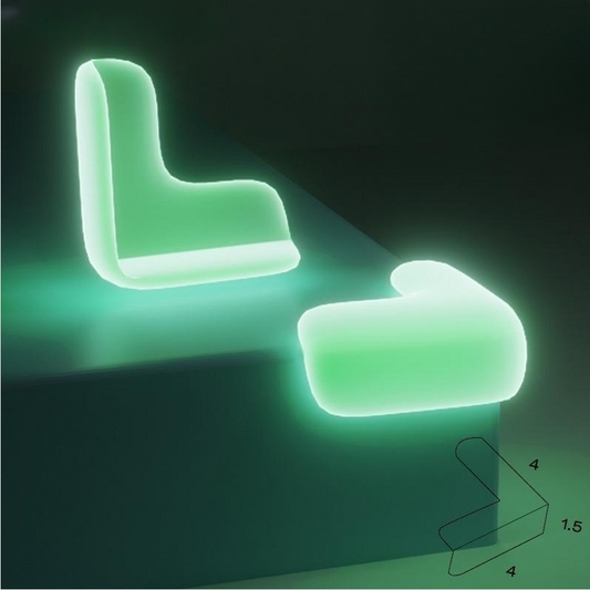 Transparent Glow-in-the-Dark Corner Protectors for Kids