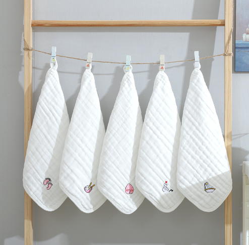 100% Cotton Kids Face Towel Set - 5 Pieces