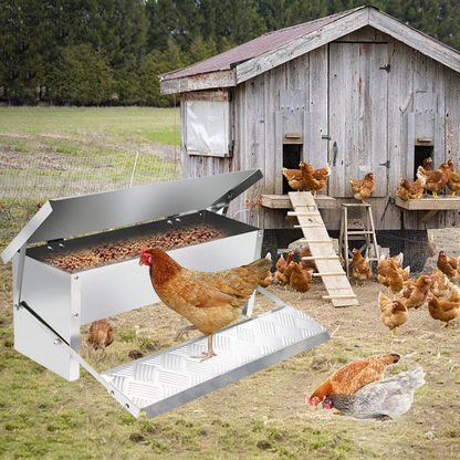Automatic Chicken Food Feeder Treadle Self Opening Feeder