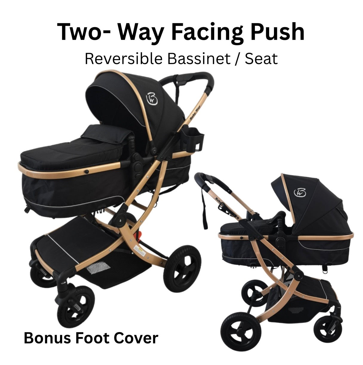 Preorder - Legacy Gold 4 in 1 Travel System Bundle - Stroller + Bassinet + Capsule + Isofix Base + 360 Rotating Car Seat