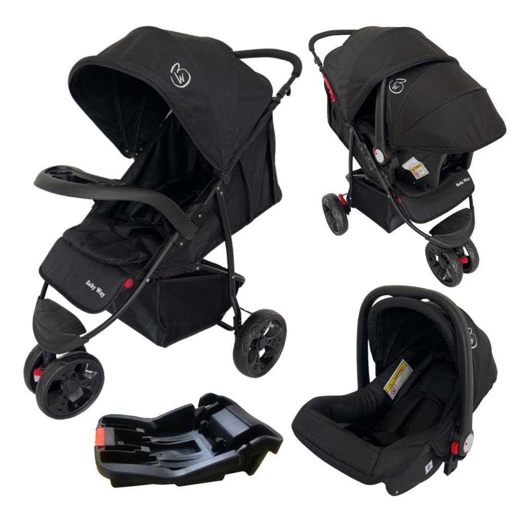 Explorer 3-Wheeler 4in1 Travel System Bundle - Stroller + Capsule + Base + All-Rider 360 Rotating Car Seat