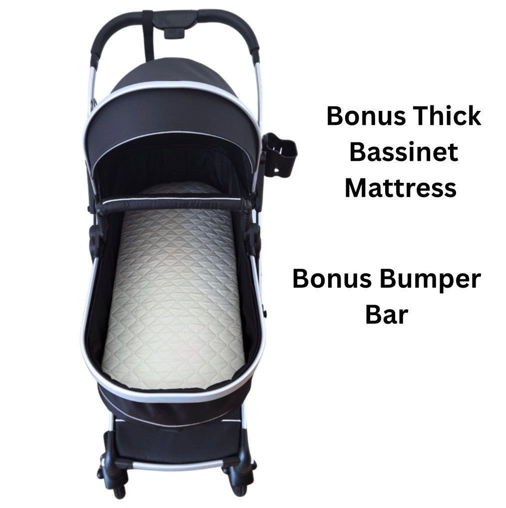 Preorder - Legacy 4 in 1 Travel System Bundle - Stroller + Bassinet + Capsule + Isofix Base + All-rider 360 Rotating Car Seat