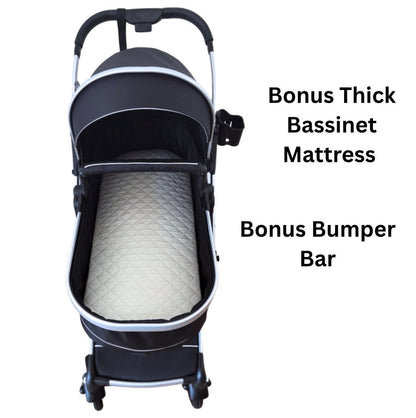 Preorder - Legacy 4 in 1 Travel System Bundle - Stroller + Bassinet + Capsule + Isofix Base + All-rider 360 Rotating Car Seat