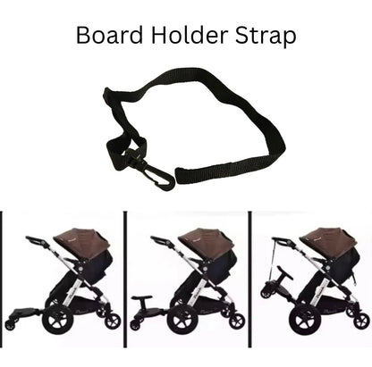 Universal Stroller Ride-On Board with Seat and Strap Holder