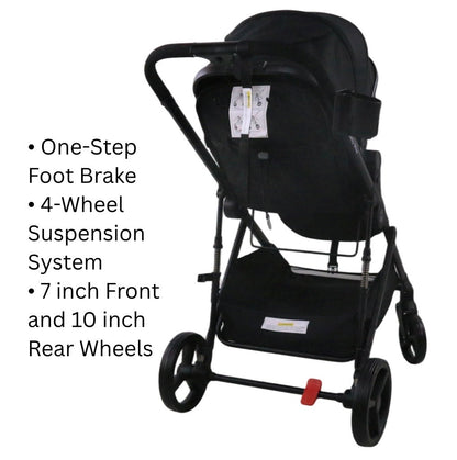 Preorder - 4in1 Crown Z Premium Stroller + Bassinet + Cloud i-Size Capsule Car Seat + Isofix Base with Leg Support Travel System