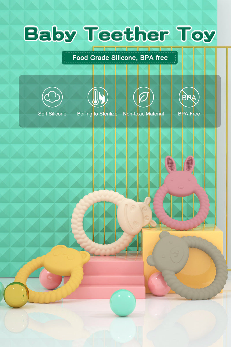 Bunny Silicone Teether – Soft, Safe & Adorable