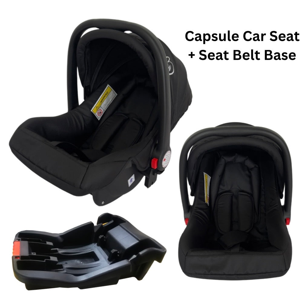 Explorer 3-Wheeler 4in1 Travel System Bundle - Stroller + Capsule + Base + All-Rider 360 Rotating Car Seat