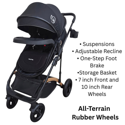 Preorder - Titan 3in1 Stroller + Bassinet + i-Size Capsule Car Seat Combo with Sunshade Set and Food Tray