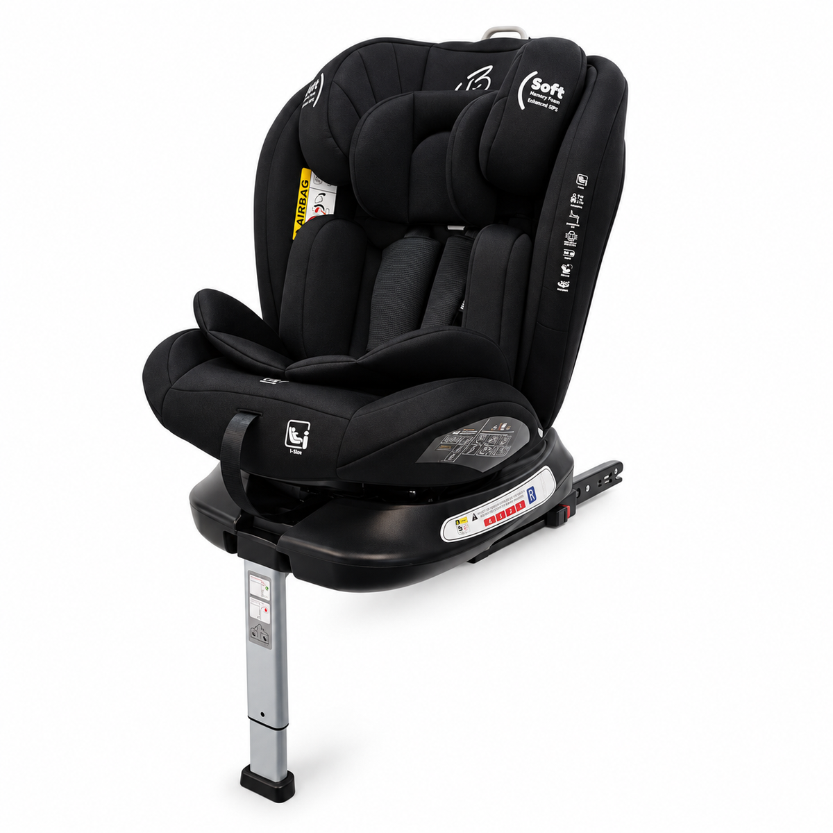 Preorder - SpinGuard BLACK 360 Rotation and Convertible Car Seat with ISOFIX + Leg Support