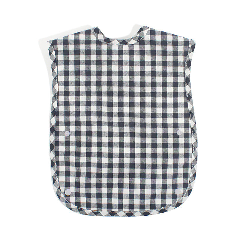 Plaid Waterproof Cotton Bib for Infants and Kids